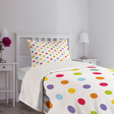 Cheerful Design Polka Dot Bedspread Set