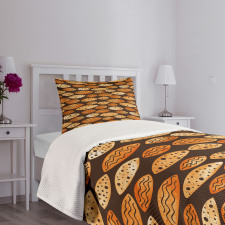 Spots Waves Elliptic Bedspread Set