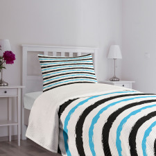 Color Bands Stripes Bedspread Set