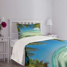 Surreal Sea Palm Tree Bedspread Set