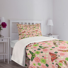 Butterflies Shamrocks Bedspread Set