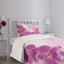 Exotic Orchid Flowers Bedspread Set