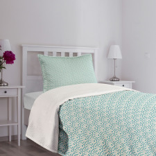 Sea Inspired Floral Bedspread Set