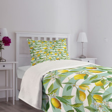 Blooming Lemon Tree Bedspread Set