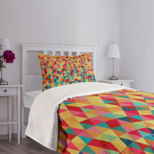 Triangles Fractal Aztec Bedspread Set