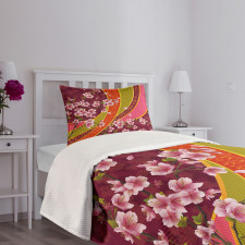 Sakura Blossom Japanese Bedspread Set
