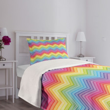 Colorful Vivid Chevron Bedspread Set