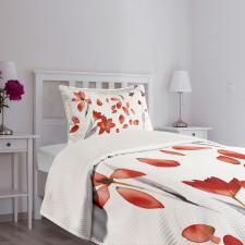 Autumn Flowers Petals Bedspread Set