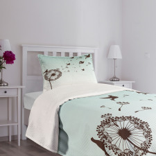 Dandelion Doves Bloom Bedspread Set