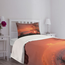 Sunset at Kwando River Bedspread Set