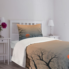 Sunrise Branches Misty Sky Bedspread Set