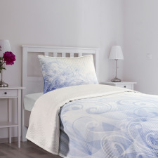 Abstract Floral Curl Bedspread Set