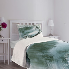 Winter Snowy Foliage Bedspread Set