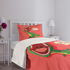 Cartoon Prehistoric Bedspread Set