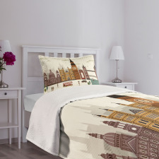 Travel Scenery Big Ben Bedspread Set