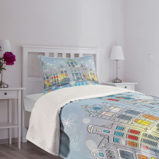 Amsterdam Canal Xmas Bedspread Set