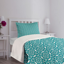 Moroccan Floral Swirls Bedspread Set