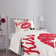 30th Birthday Kiss Bedspread Set