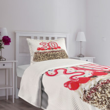 Cake Cherries Candles Bedspread Set