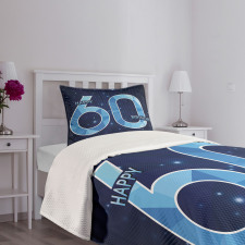 Birthday 60 Stars Bedspread Set