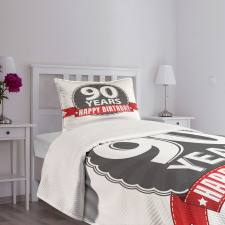 Birthday Red Ribbon Bedspread Set