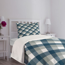 Checkered Tartan Shape Bedspread Set