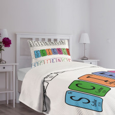 Science Letters Bedspread Set