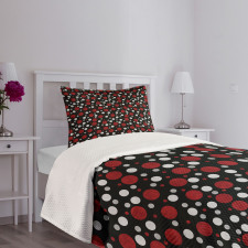 Snow Like Polka Dots Bedspread Set