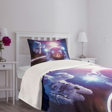 Galaxy Eclipse Saturn Bedspread Set