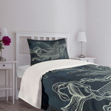 Doodle Coral Reef Seaweed Bedspread Set