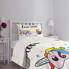 LGBT Slogan Tail Bedspread Set