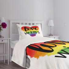 Gay Parade Slogan Bedspread Set
