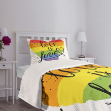 Love is Love Art LGBT Bedspread Set