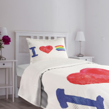 I Heart Pride Artwork Bedspread Set