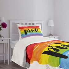 Watercolor Artwork LGBT Bedspread Set