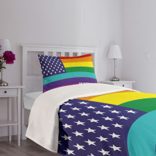 Stars Peace Pride Bedspread Set