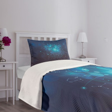 Zodiac Signs in Space Bedspread Set