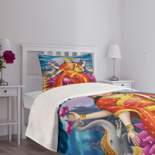 Figure of Wealth Festive Bedspread Set