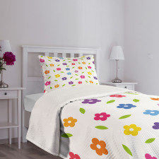 Daisies Leaves Meadow Bedspread Set