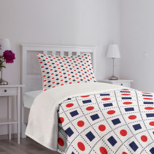 Circles Squares Bedspread Set