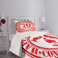 70 Years Old Congrats Bedspread Set