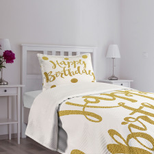 Hand Writing Greeting Bedspread Set