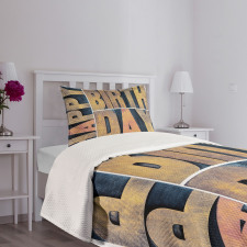 Wooden Printing Blocks Bedspread Set