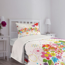 Colorful Meadow Flourish Bedspread Set