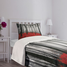 Mystical Foggy Woodland Bedspread Set