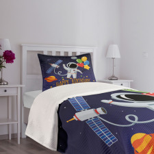 Astronaut Balloon Bedspread Set