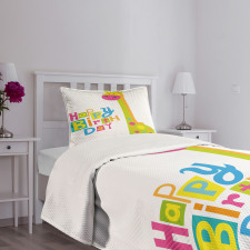 Birthday Baby Giraffe Bedspread Set