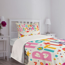 School Math Student Bedspread Set