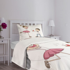 Romantic Couple Bedspread Set