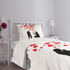 Proposal Hearts Bedspread Set